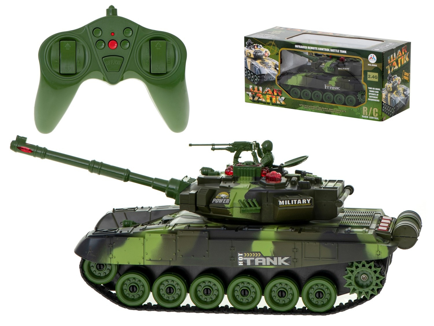 Tanque controlado remotamente com som e combate infravermelho