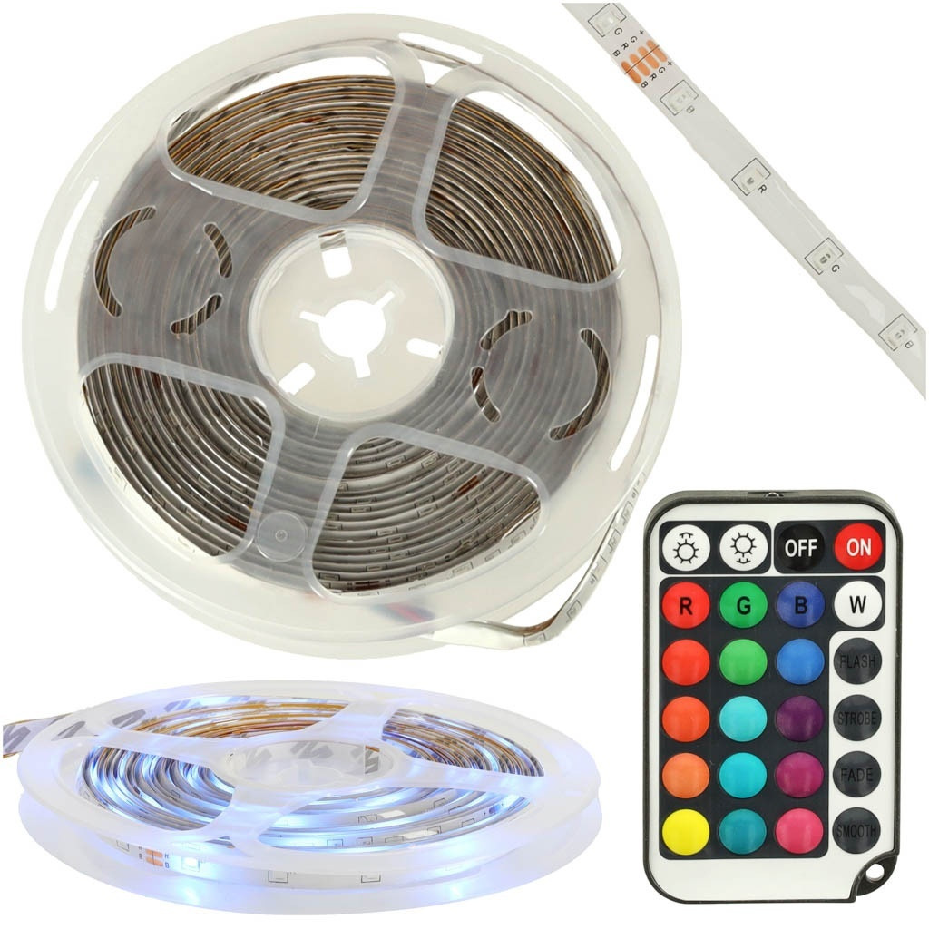 Waterproof LED strip with remote control, IP44