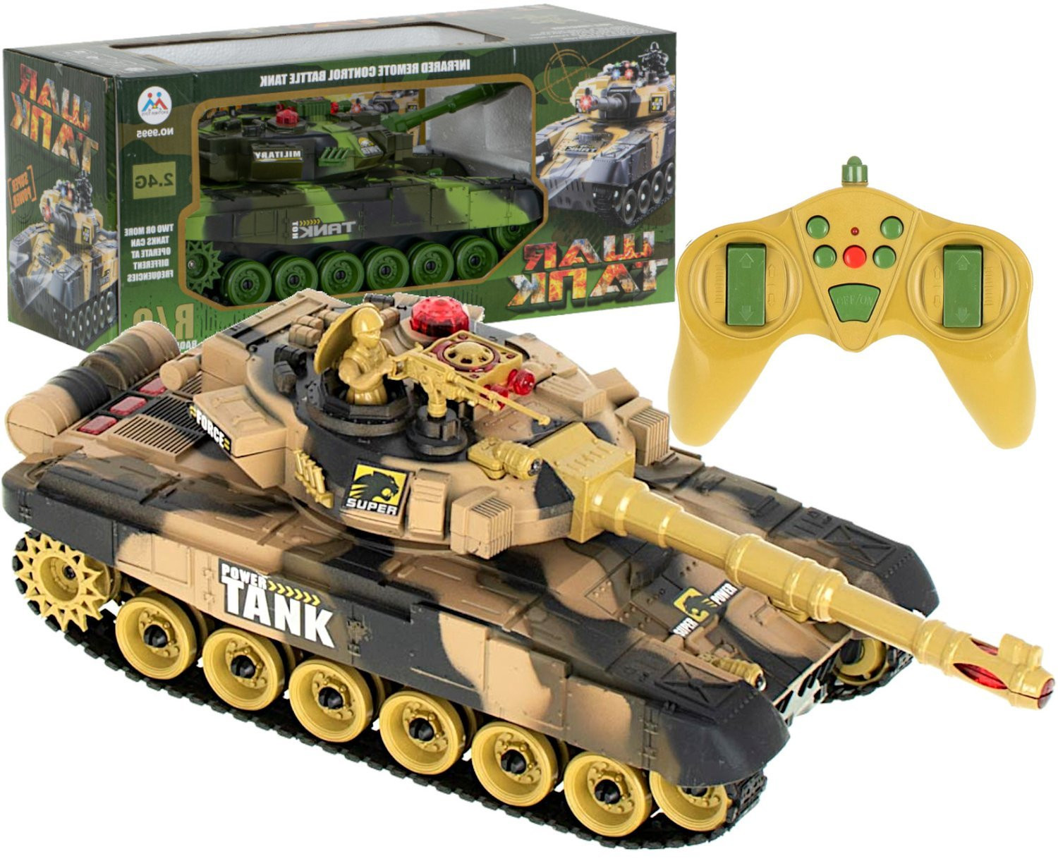 Tanque controlado remotamente com luzes e sons