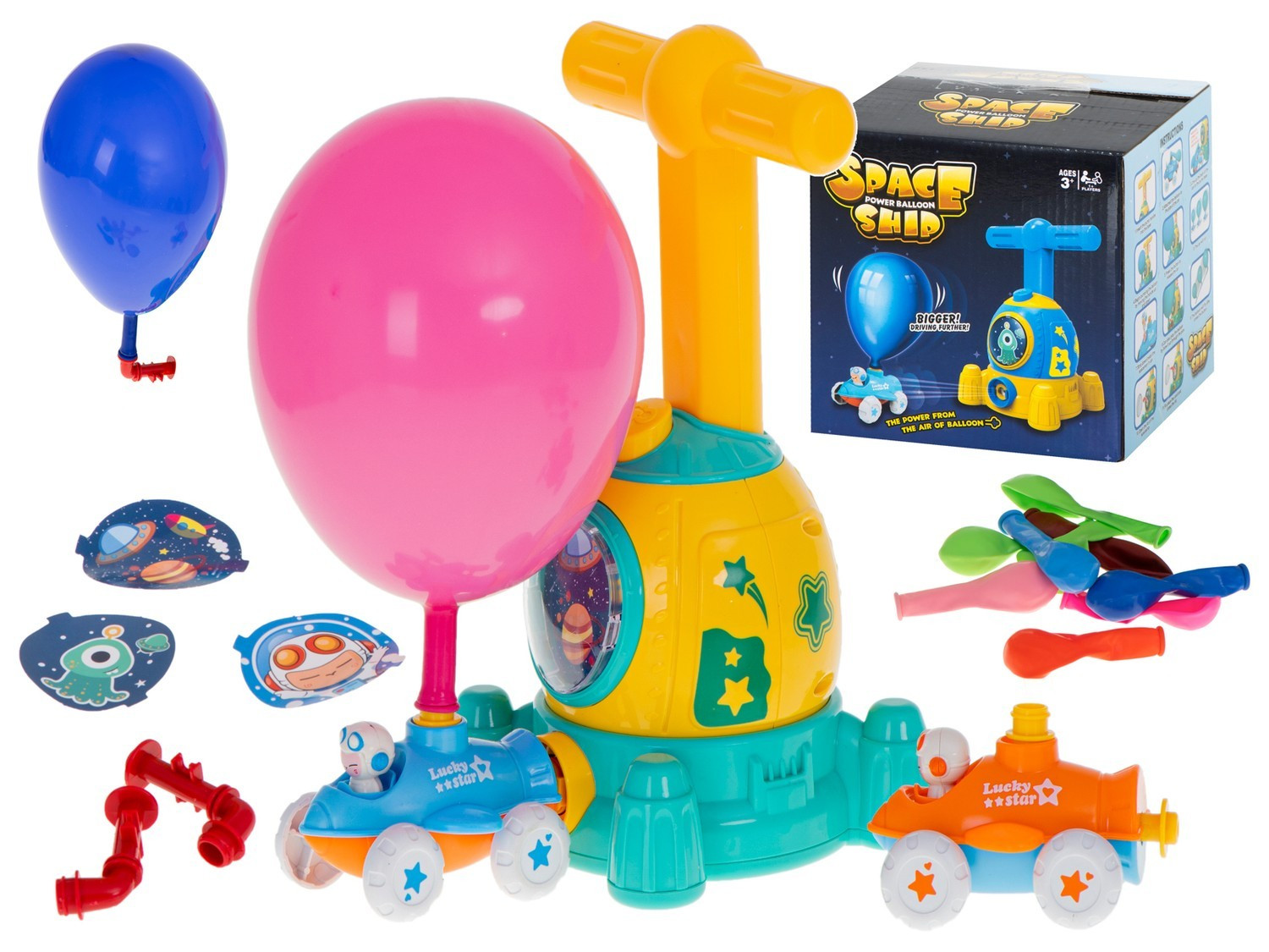 Space Capsule Balloon Car Set - Creative Play & Learning
