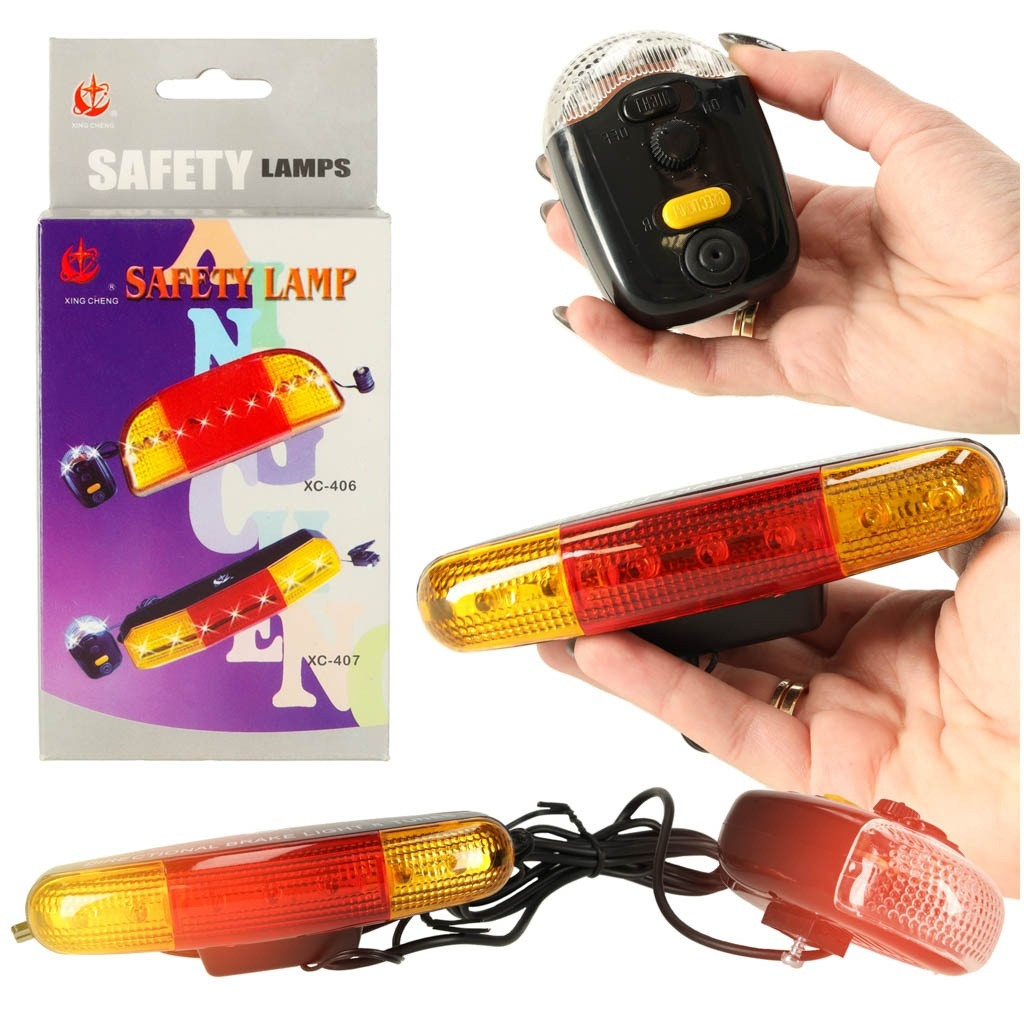 Direction indicator with stop light and sensor