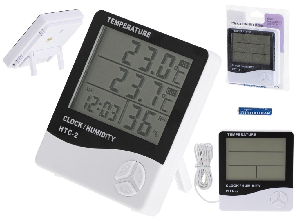 Digital Thermometer with Clock and Hygrometer