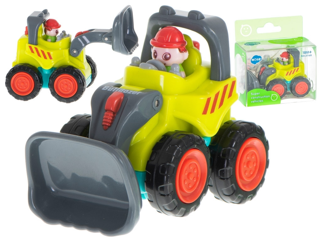 Construction vehicle Bulldozer with Liftable Bucket - Creative Play