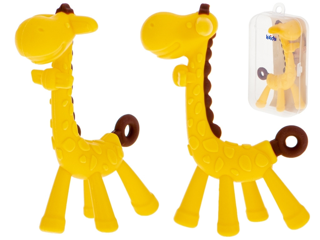 Yellow Giraffe Silicone Teether for Children