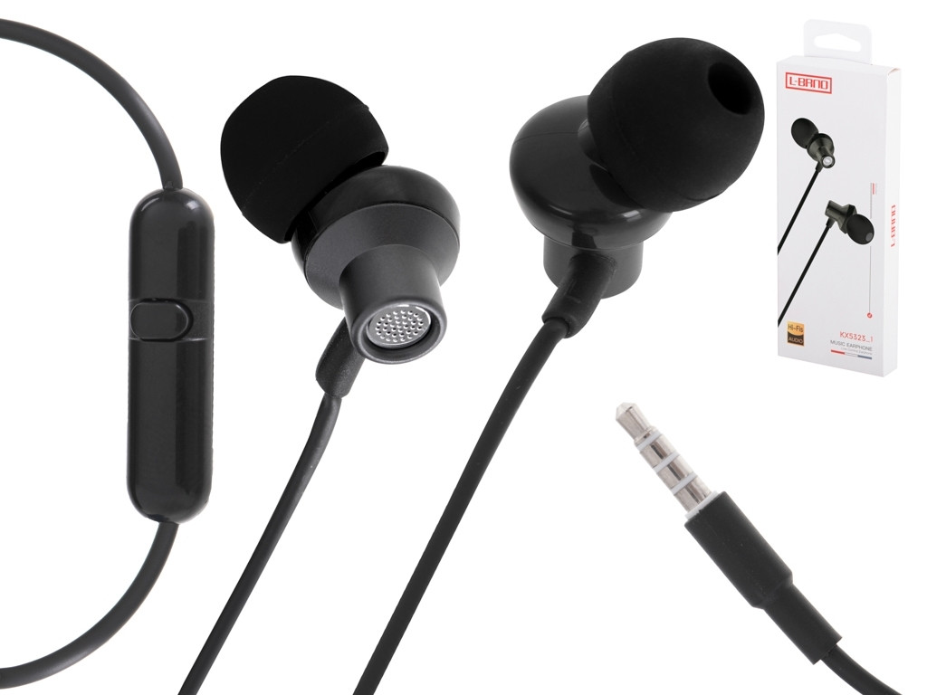 Cuffie cablate nere con jack da 3,5 mm