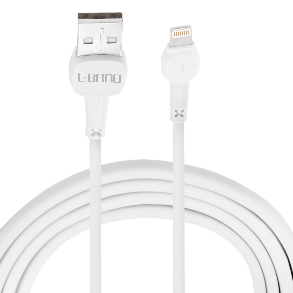 White 100 cm fast charging cable 2A with data transfer
