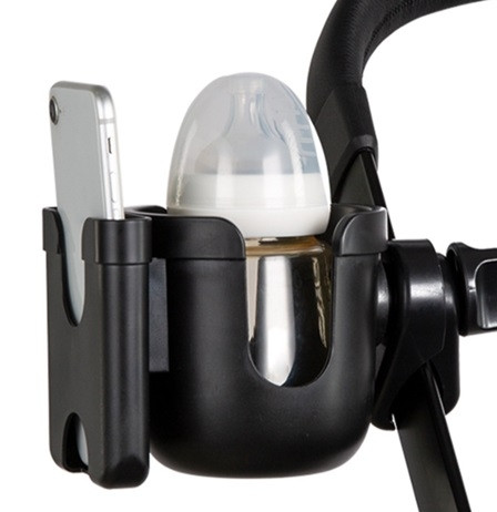 Bottle & Phone Holder for Stroller - Spill Free & Practical