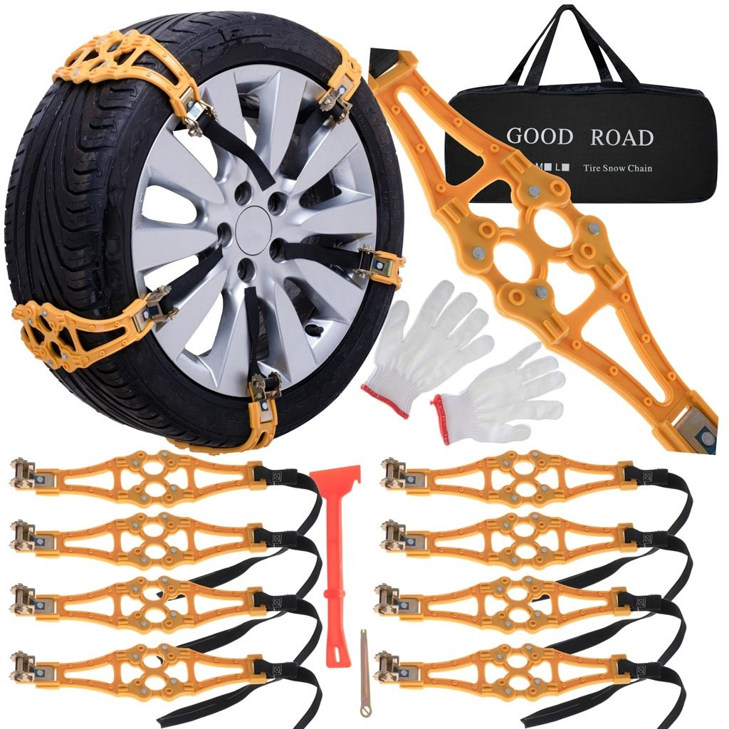 Silicone sliding chains with gloves and scraper