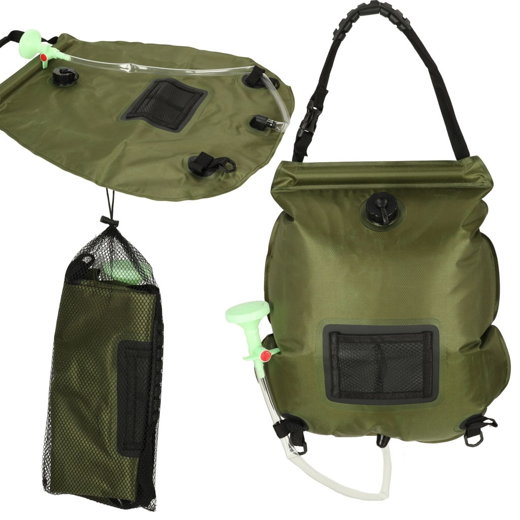 Solarbeheizte Campingdusche 20L mit Thermometer