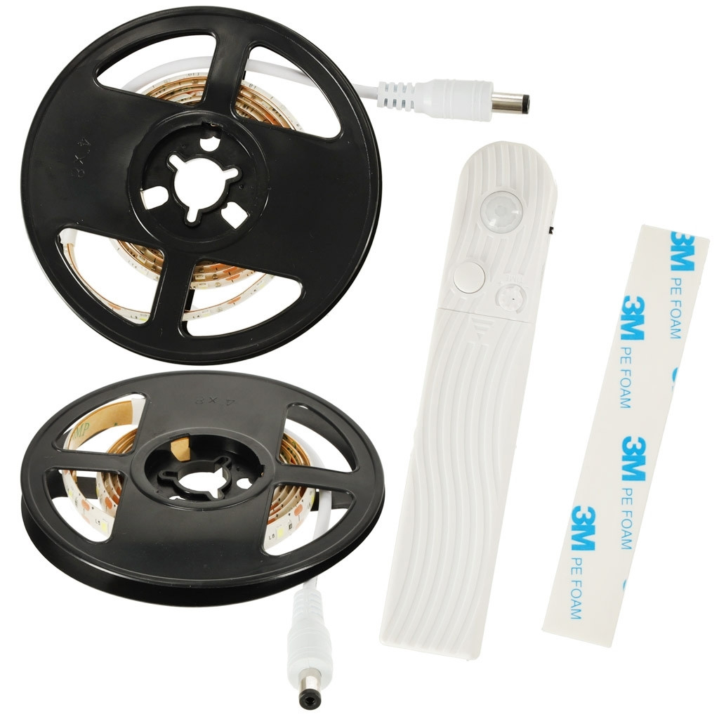Warmwitte LED-strip met sensor en timer, 1m