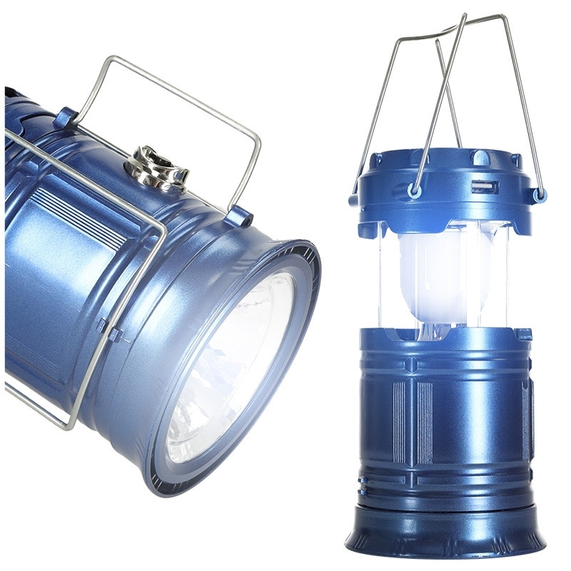 Solar-powered hiking lamp with handle