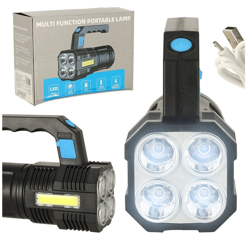Rechargeable tactical LED flashlight 15 cm