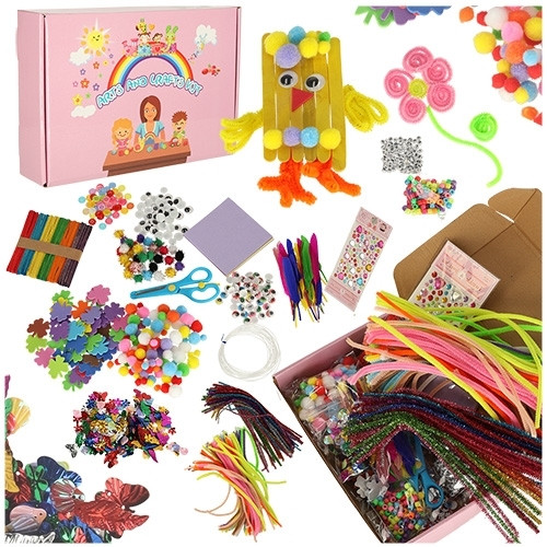 Kit creativo per bambini - Perline e piume