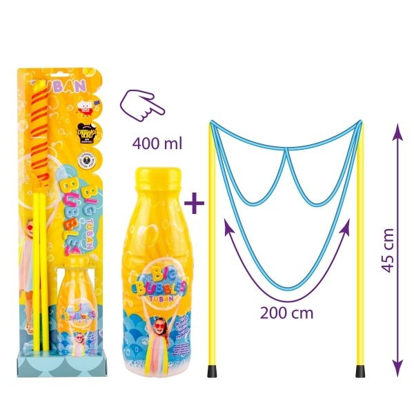 Soap bubble set with string and 400 ml liquid