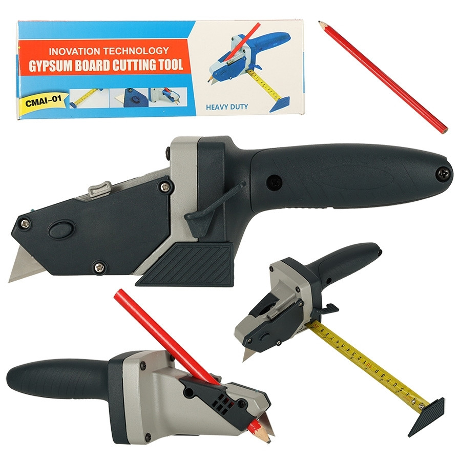 Precision tool for plasterboard with tape measure