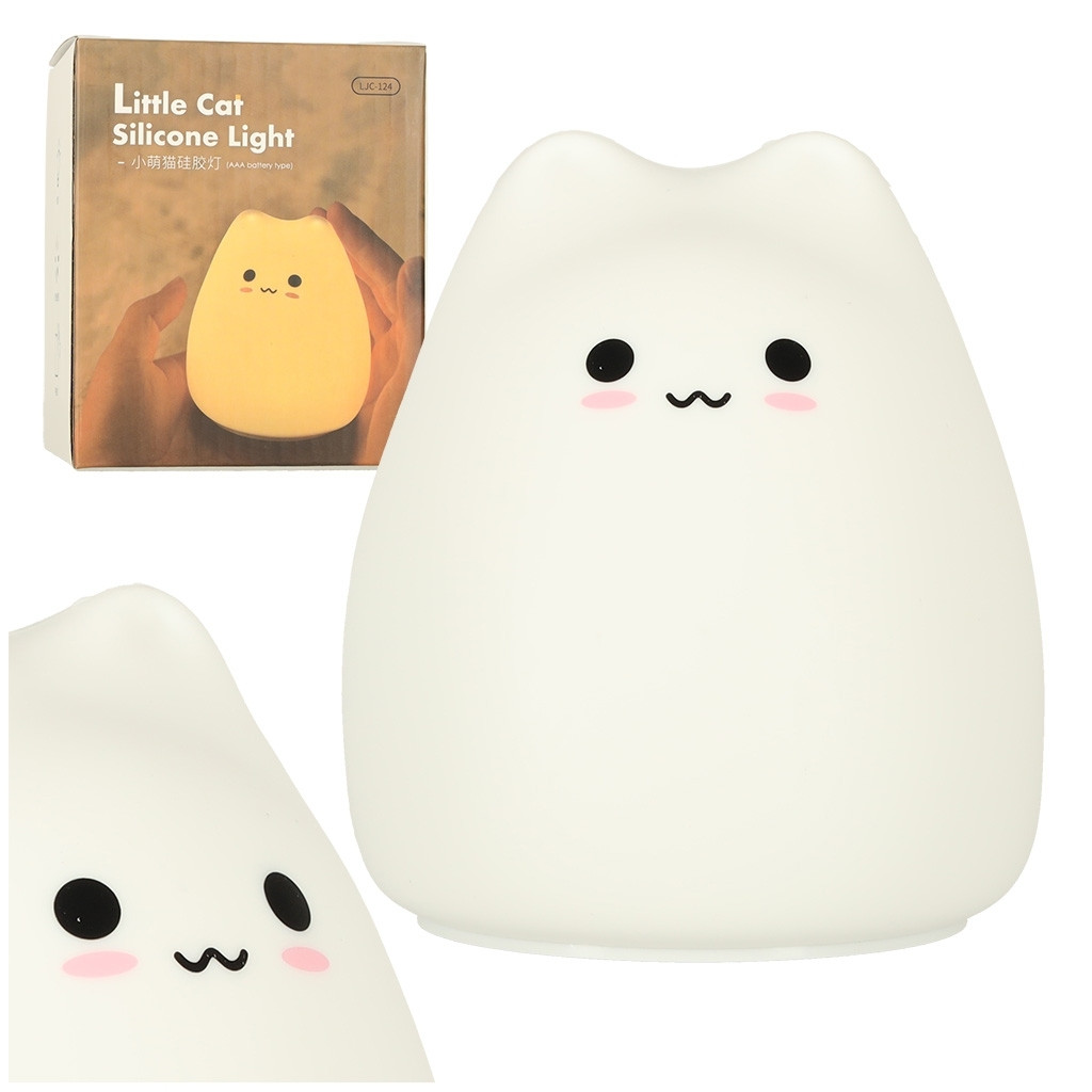 Cat-shaped night lamp with touch function