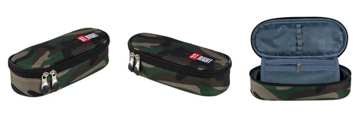 Padded pencil case with zipper, fun pattern