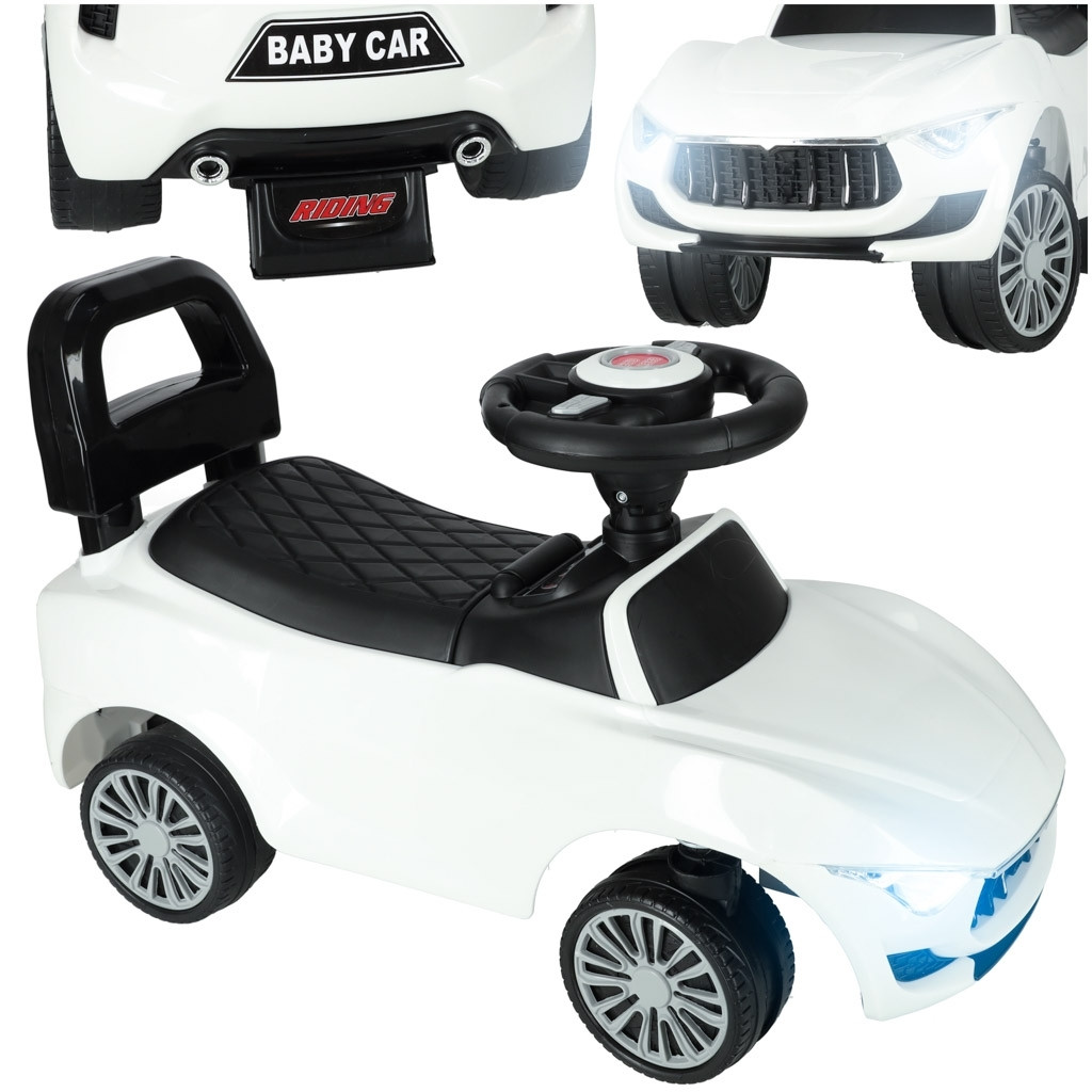 Stroller with Sound & Light - White, Safe & Fun