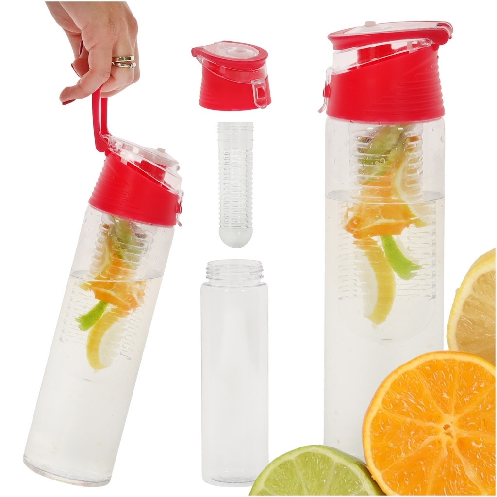 Gourde rose avec insert fruit 800ml