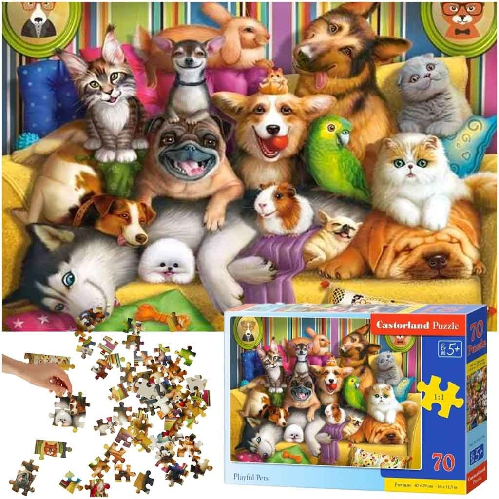 Funny Animals Puzzle - Develops Skills, 5+