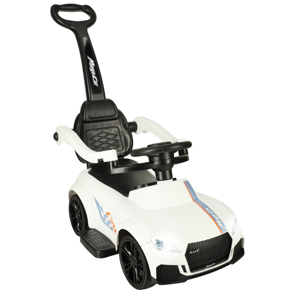 Pram with Sound & Light - White, Safe & Fun