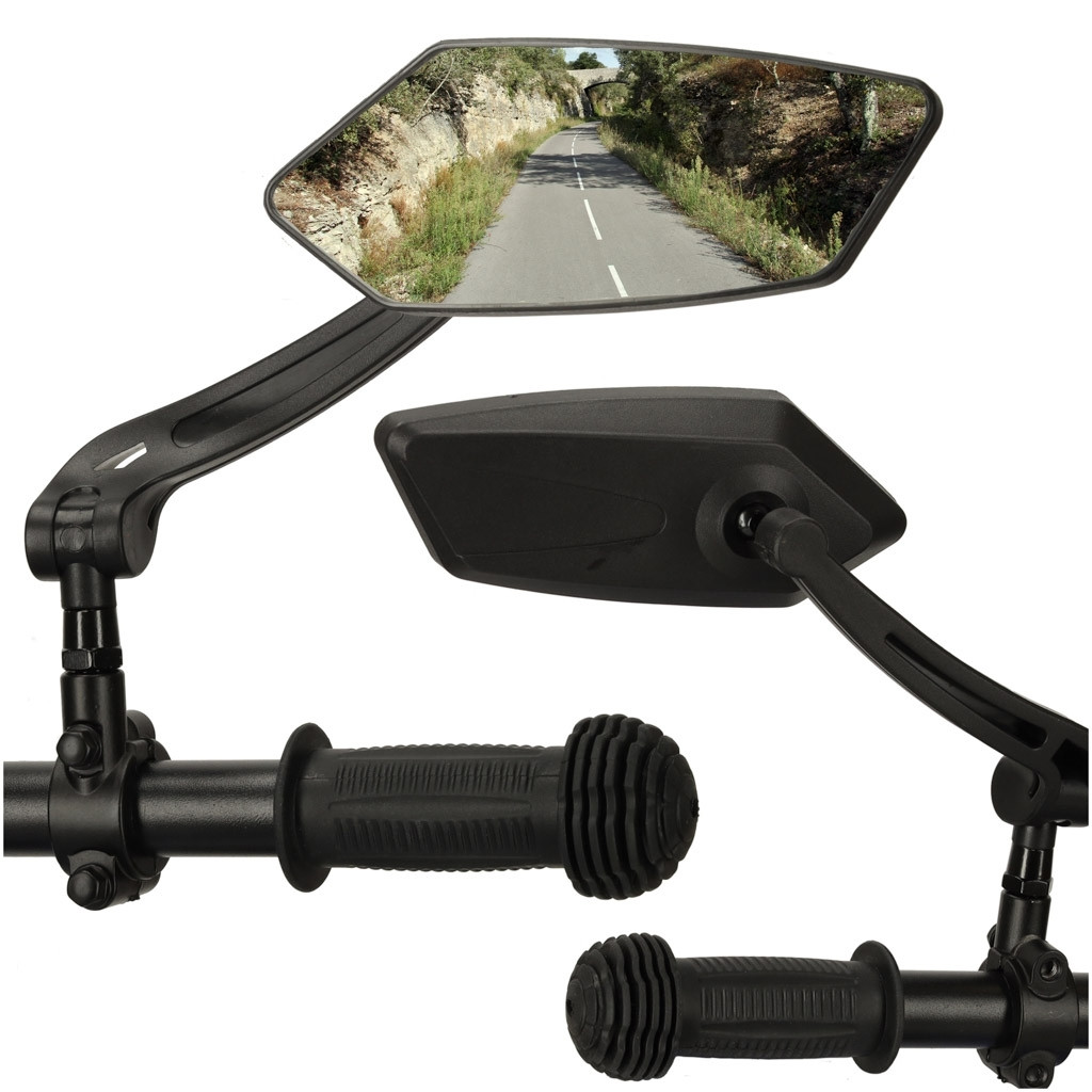 Adjustable 360° bicycle mirrors for handlebars, 2-pack