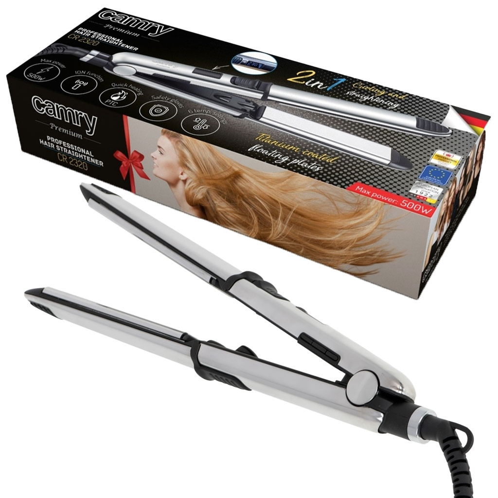 Flat iron with ionization, titanium, auto-off