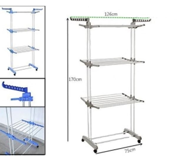 3-level vertical drying rack for quick drying