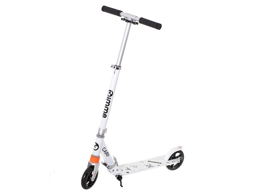 Folding white scooter 145mm wheels - compact