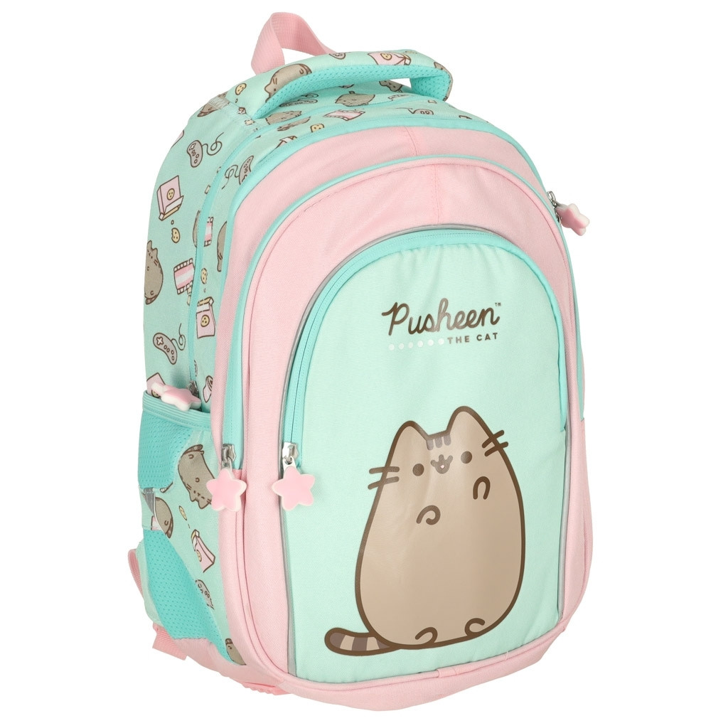 4-compartment School backpack 16 Mint green