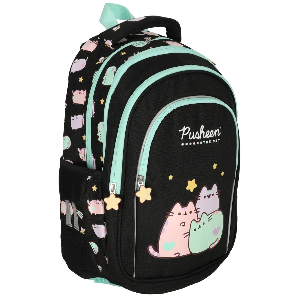 Mochila escolar 16 polegadas Pastel 4 compartimentos