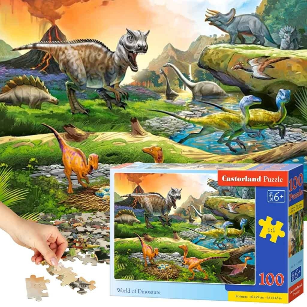 Puzzle 100 pezzi - Dinosauri per bambini