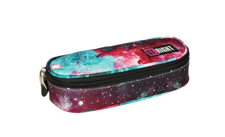 Padded pencil case with flap - Nebula pattern