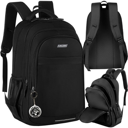 Black backpack 30L with several compartments