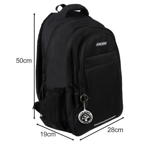 Black backpack 30L with several compartments