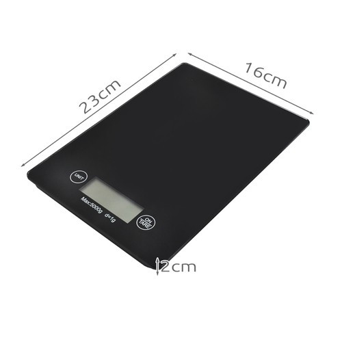 Digital flat kitchen scale with high precision