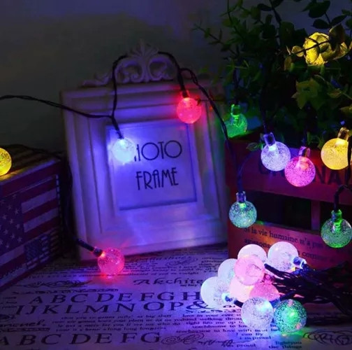 Solar-powered string light 6m IP44 for outdoor use