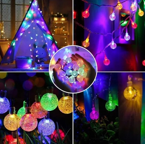 Solar-powered string light 6m IP44 for outdoor use