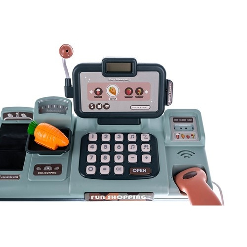 Interactive toy store checkout with sound