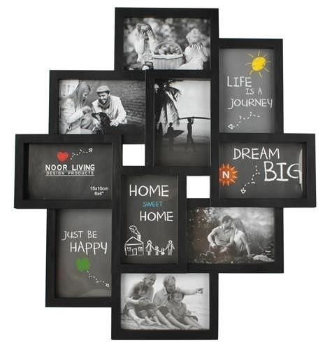 Multiframe Black for 10 Photos - Practical Decorative