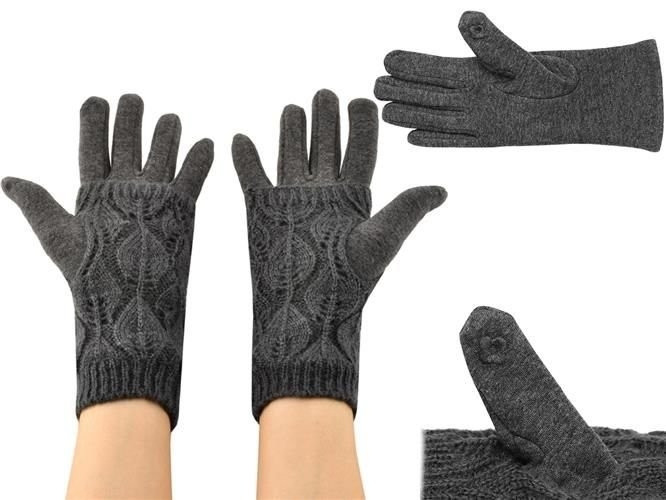 Gray Touch Gloves with Extra Warmth, One Size