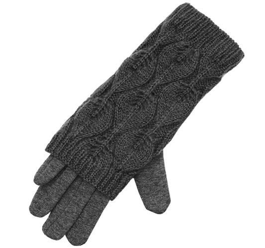 Graue Touch-Handschuhe mit extra Wärme, Einheitsgröße