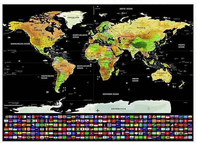 Scratch Map World - Premium, presente perfeito