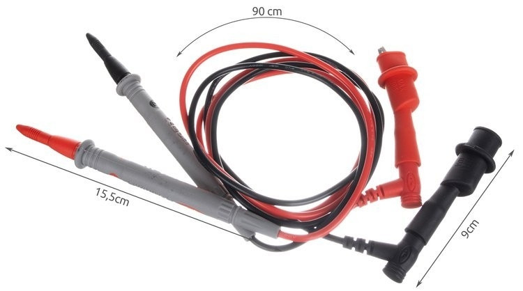 Test leads with alligator clips for precision