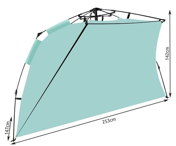 Durable UV-protected Beach Tent Quick Assembly