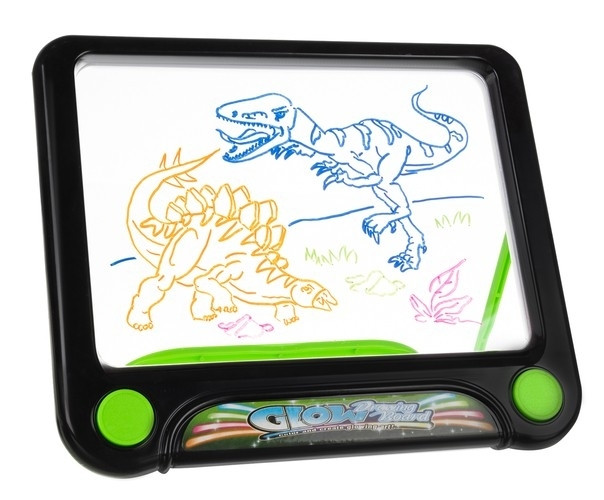 Prancheta LED fluorescente para crianças com modelos