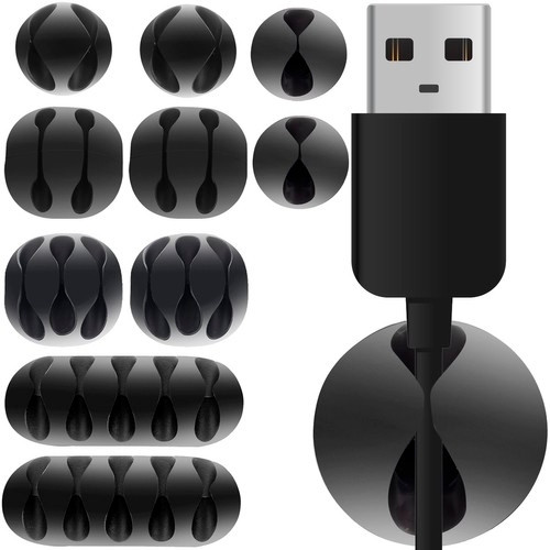 Self-adhesive Cable Holder - 10-pack Flexible Clips