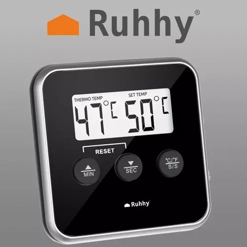 Digital kitchen thermometer with probe and timer