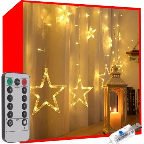 Warm white LED Light String with Timer, 138 Lamps