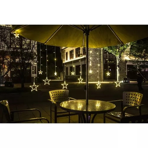 Stringa luminosa a LED bianca calda con timer, 138 lampade